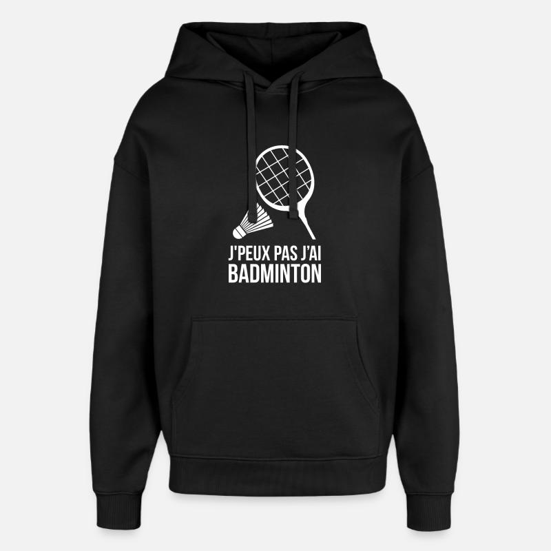 Badminton - Sweat à capuche unisexe Stanley/Stella Oversized - noir