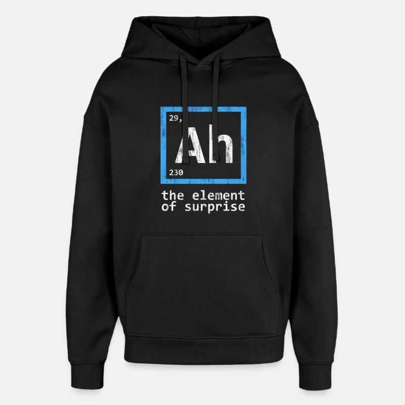 Élément du tableau périodique Surprise - Sweat à capuche unisexe Stanley/Stella Oversized - noir