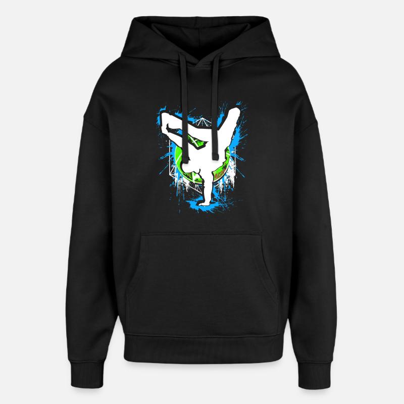 Breakdance - Breakdancer - Breakdancing - BBoy - Stanley/Stella Oversized Felpa con cappuccio unisex - nero