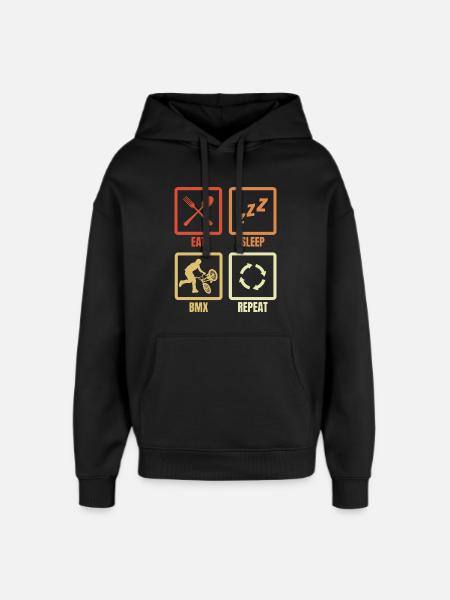 BMX Routine - Sweat à capuche unisexe Stanley/Stella Oversized - noir
