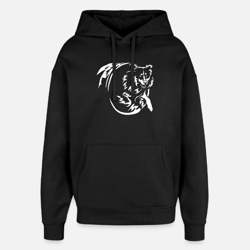 Australian Shepherd "Black Edition" - Oversized Unisex Hoodie by Stanley/Stella - black