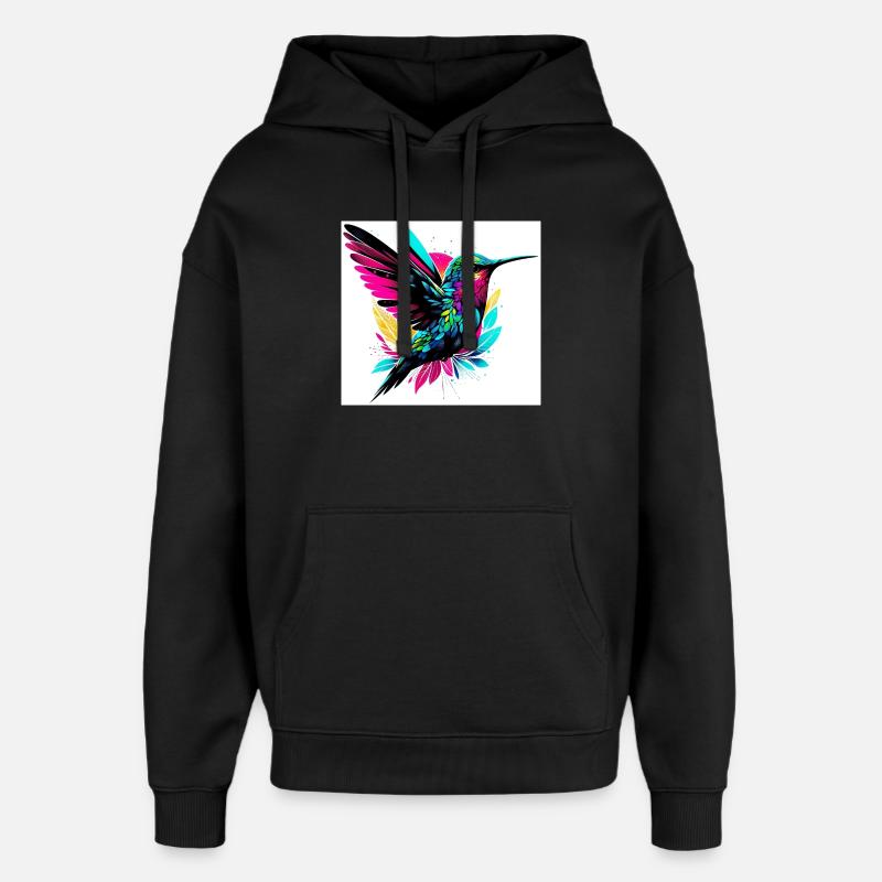 Colibri - Sweat à capuche unisexe Stanley/Stella Oversized - noir