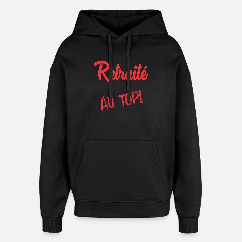 RETRAITE. RETRAITE. RETRAITEE - Sweat à capuche unisexe Stanley/Stella Oversized - noir