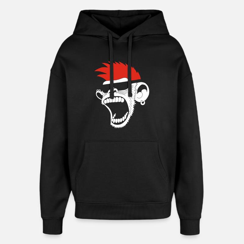 Nachäffen - Oversized Unisex Hoodie von Stanley/Stella - Schwarz