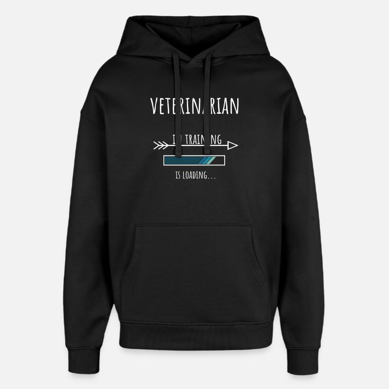 Cadeau vétérinaire Formation Métier Vétérinaire - Sweat à capuche unisexe Stanley/Stella Oversized - noir