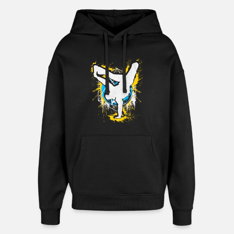 Breakdance Handstand Bboy - B-Boying Breakdancer - Sweat à capuche unisexe Stanley/Stella Oversized - noir