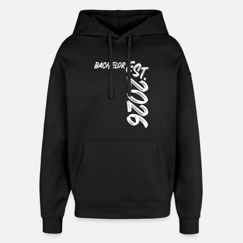 Bachelor Est. 2026 - Oversized Unisex Hoodie by Stanley/Stella - black
