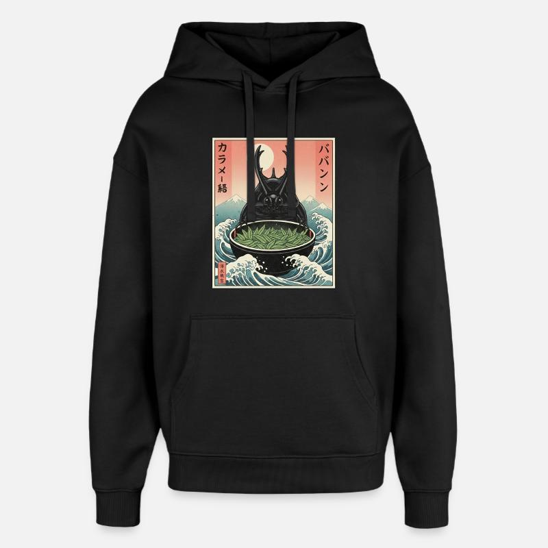 Kawaii Mistkäfer - Oversized Unisex Hoodie von Stanley/Stella - Schwarz