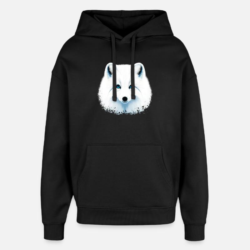 Arctic fox - Oversized Unisex Hoodie by Stanley/Stella - black