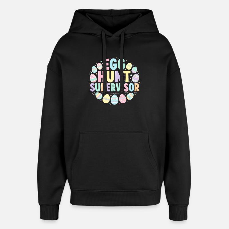 Easter Egg Overseer - Oversized Unisex Hoodie by Stanley/Stella - black