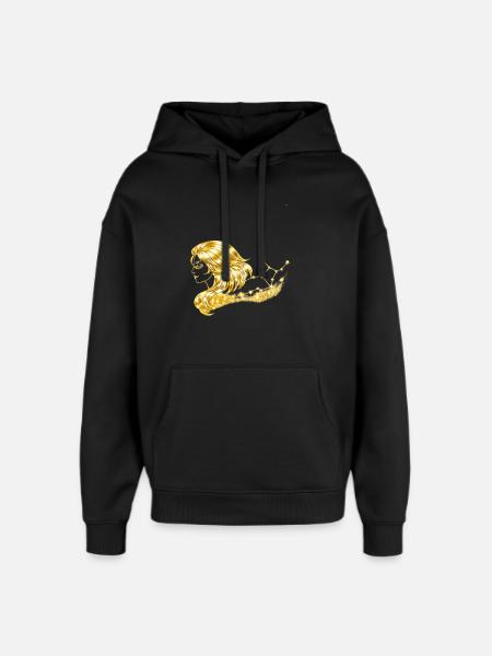 Zodiac sign Virgo - Oversized Unisex Hoodie by Stanley/Stella - black