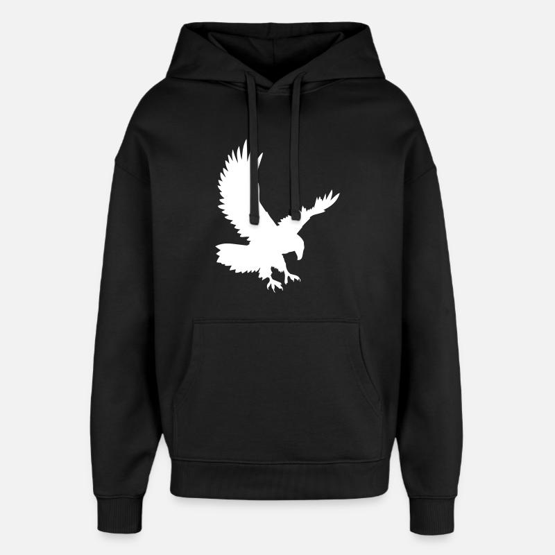 Les Eagles à l’attaque - Sweat à capuche unisexe Stanley/Stella Oversized - noir
