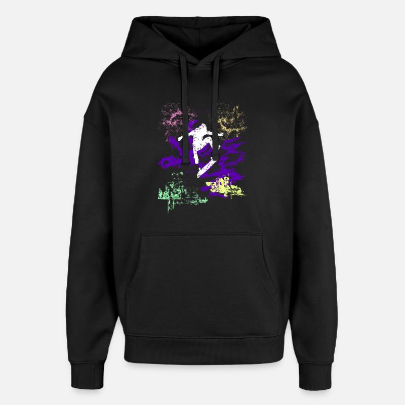 Patineur - Sweat à capuche unisexe Stanley/Stella Oversized - noir