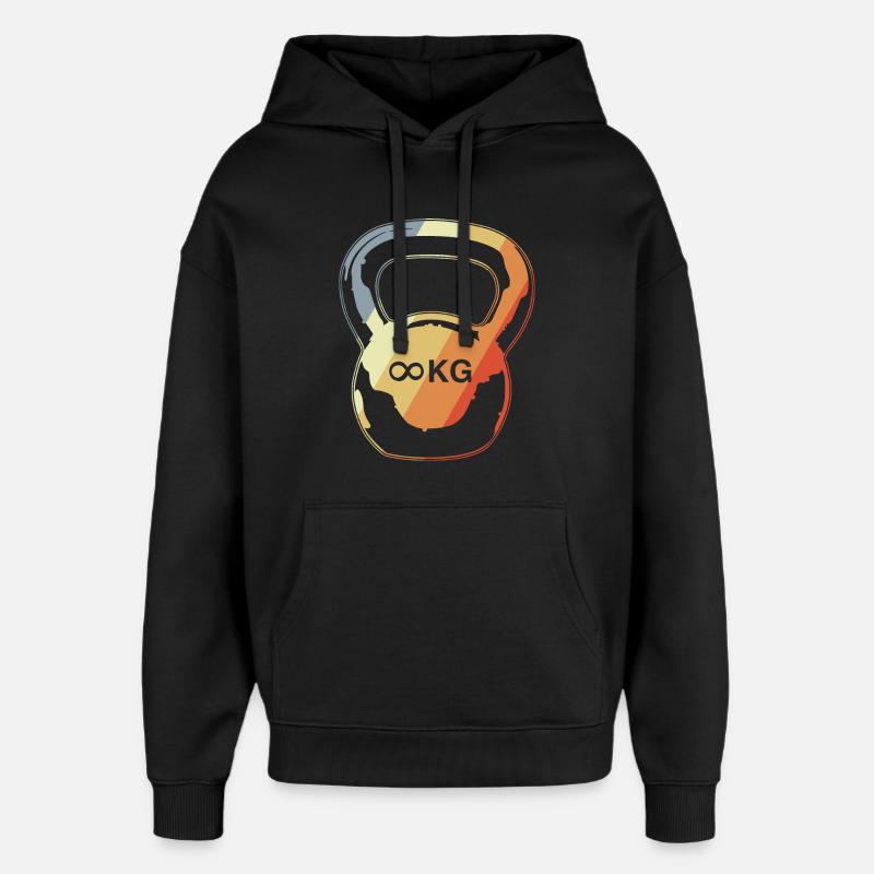 Haltère à balle - Sweat à capuche unisexe Stanley/Stella Oversized - noir