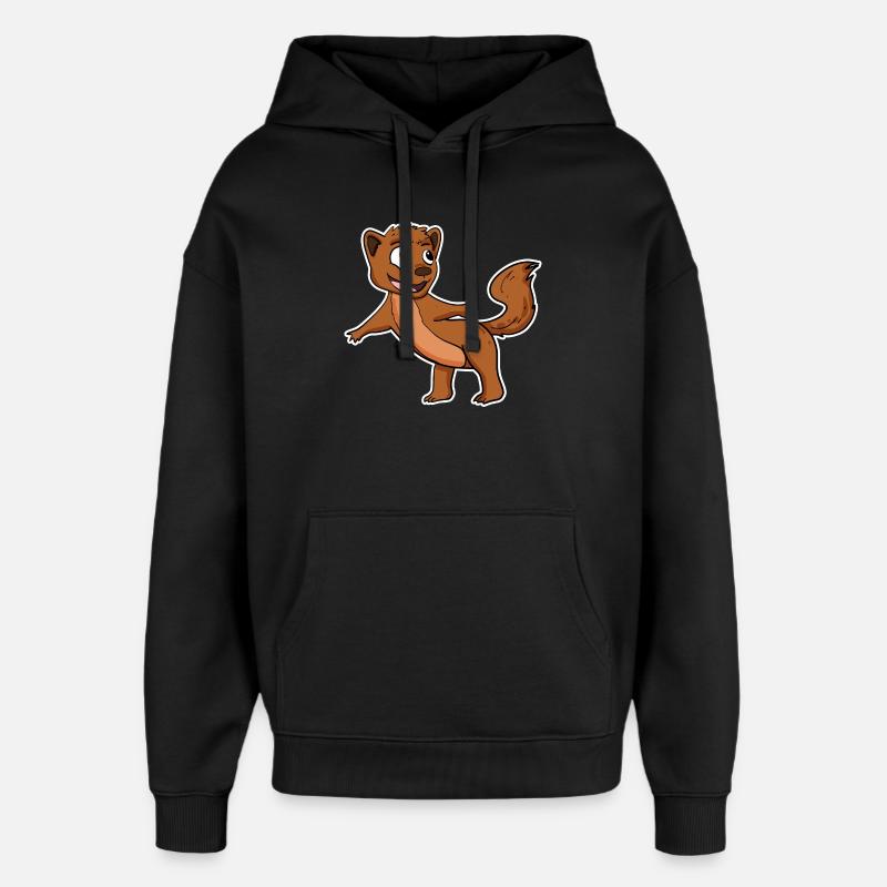 Wiesel Marder - Oversized Unisex Hoodie von Stanley/Stella - Schwarz