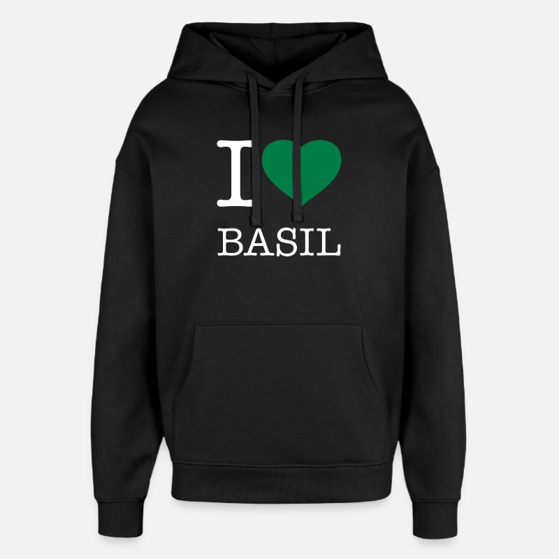 I LOVE BASIL Basilikum - Oversized Unisex Hoodie von Stanley/Stella - Schwarz