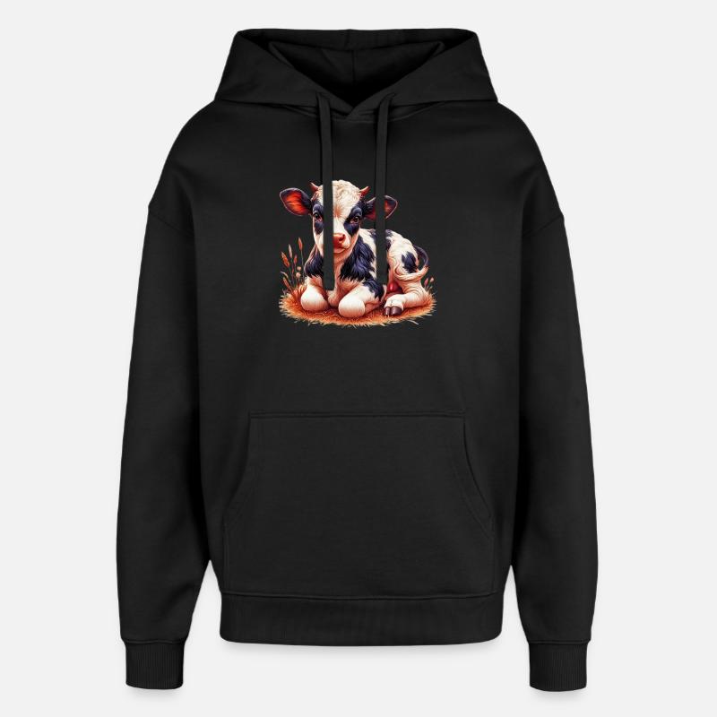 Vache - Sweat à capuche unisexe Stanley/Stella Oversized - noir