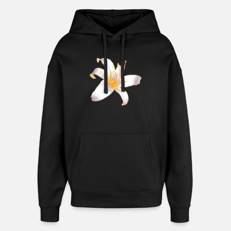 LYS BLANC - Sweat à capuche unisexe Stanley/Stella Oversized - noir