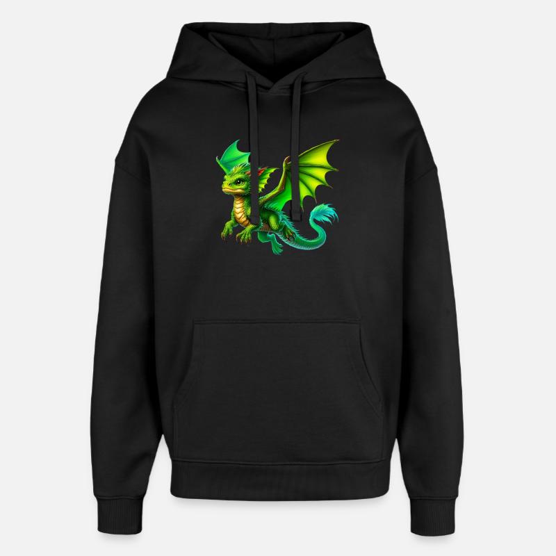 Dragon - Sweat à capuche unisexe Stanley/Stella Oversized - noir