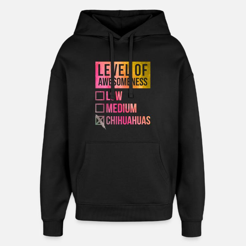 Chihuahua - Sweat à capuche unisexe Stanley/Stella Oversized - noir