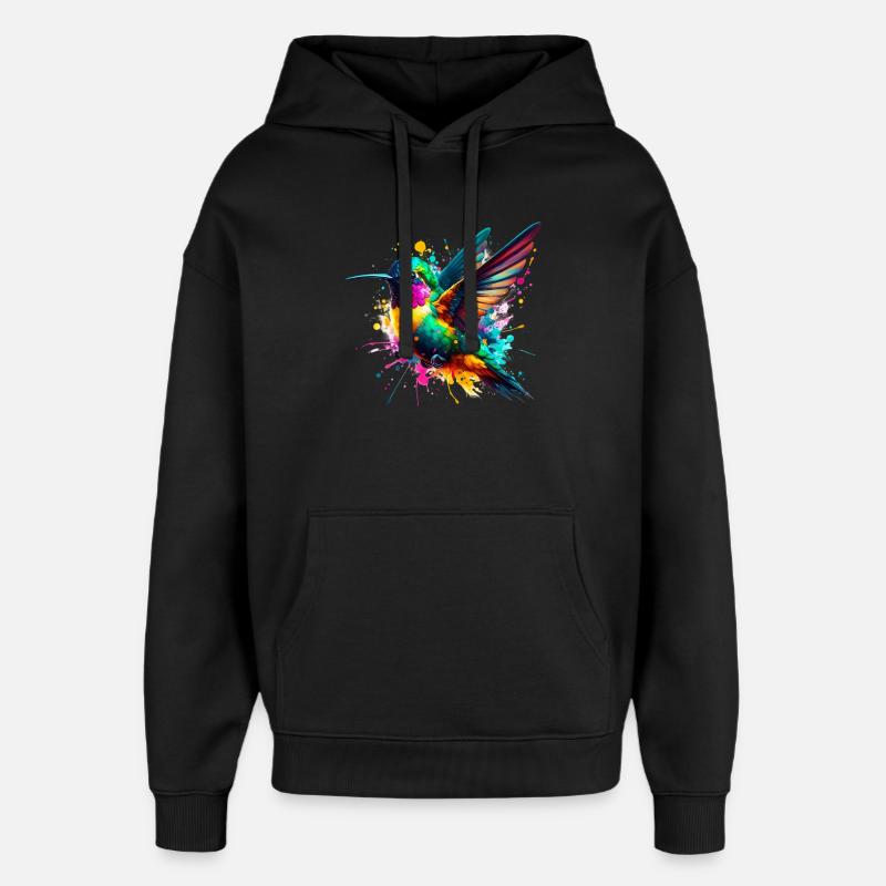 Colibri - Sweat à capuche unisexe Stanley/Stella Oversized - noir