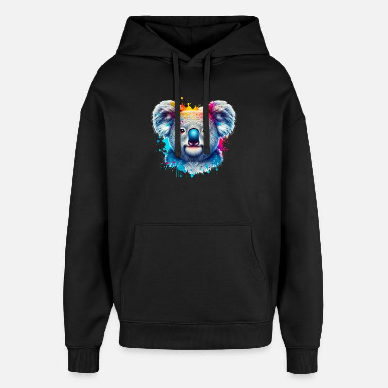 Koala - Oversized Unisex Hoodie by Stanley/Stella - black