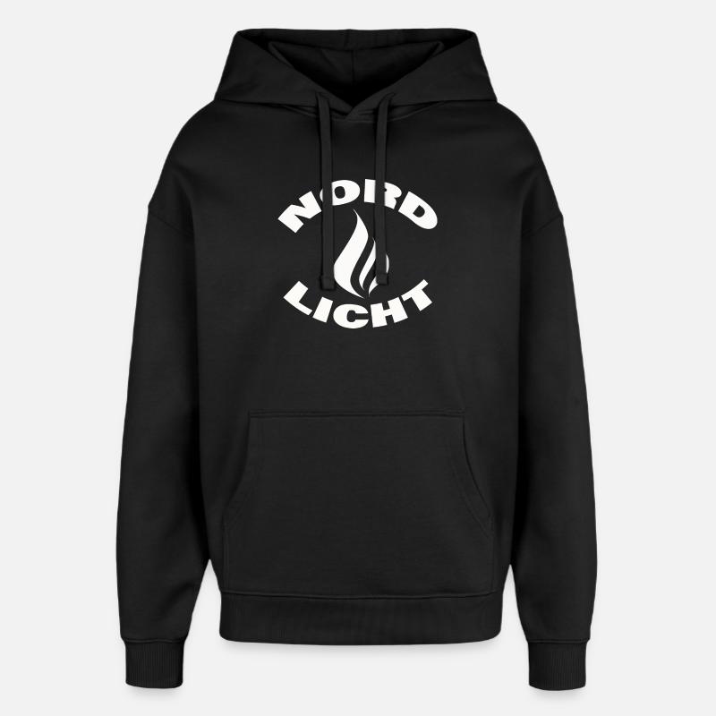 AURORA BOREALIS - Oversized Unisex Hoodie by Stanley/Stella - black