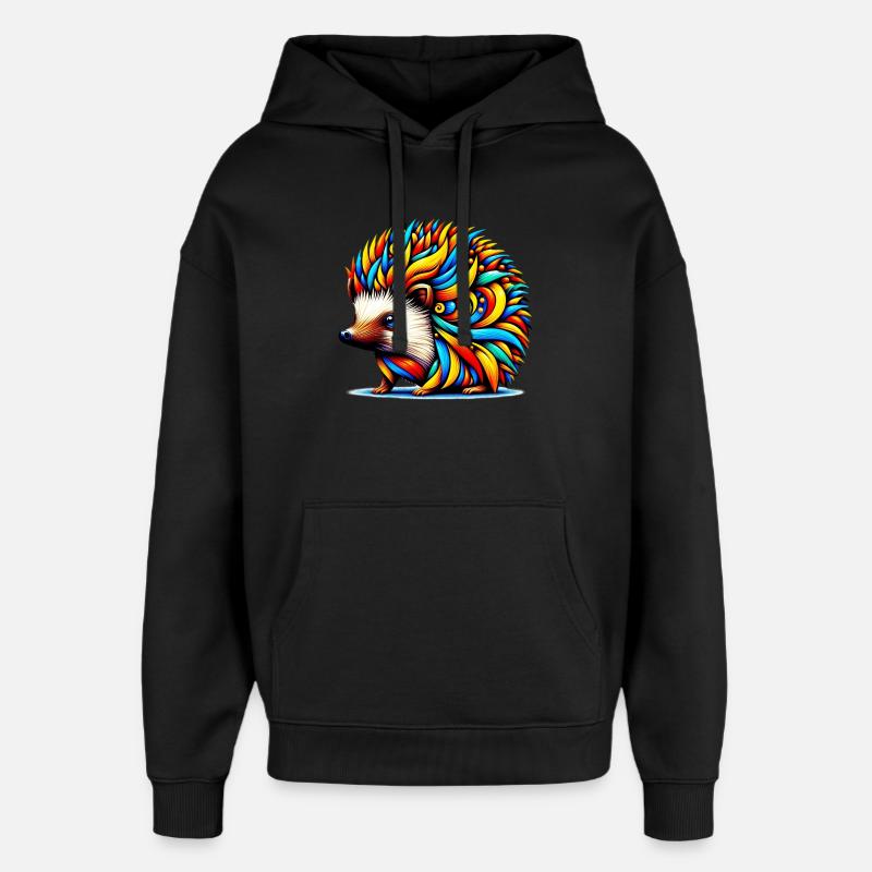 Igel - Oversized Unisex Hoodie von Stanley/Stella - Schwarz