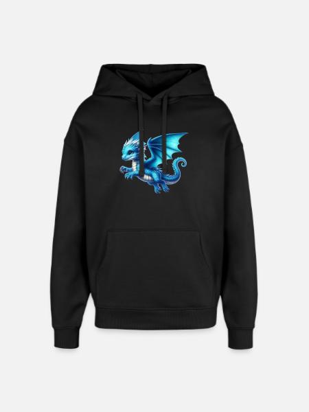 Dragon - Oversized Unisex Hoodie by Stanley/Stella - black