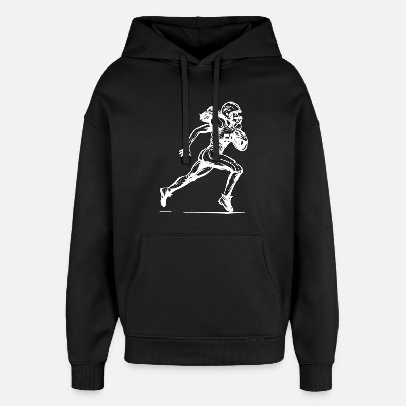 Footballeuse américaine - Sweat à capuche unisexe Stanley/Stella Oversized - noir
