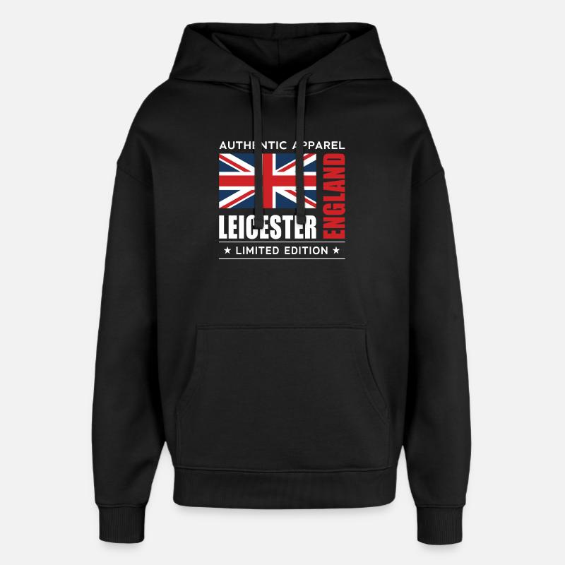 Leicester - Sweat à capuche unisexe Stanley/Stella Oversized - noir