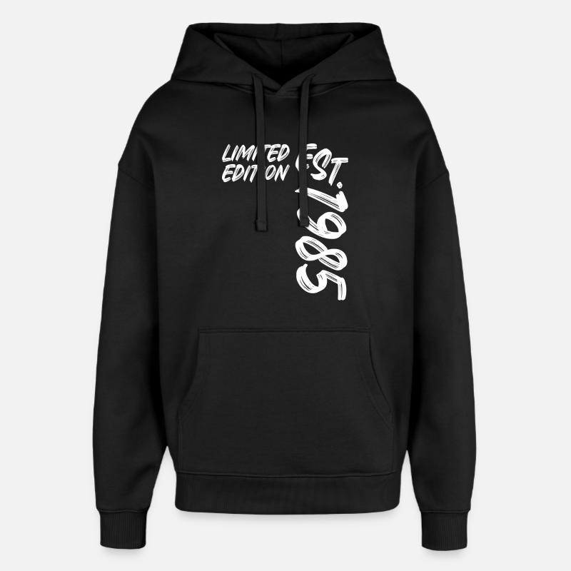 Édition limitée Est. 1985 - Sweat à capuche unisexe Stanley/Stella Oversized - noir