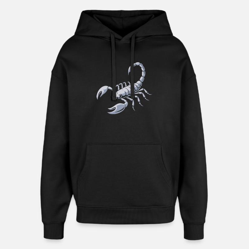Scorpion féroce - Sweat à capuche unisexe Stanley/Stella Oversized - noir