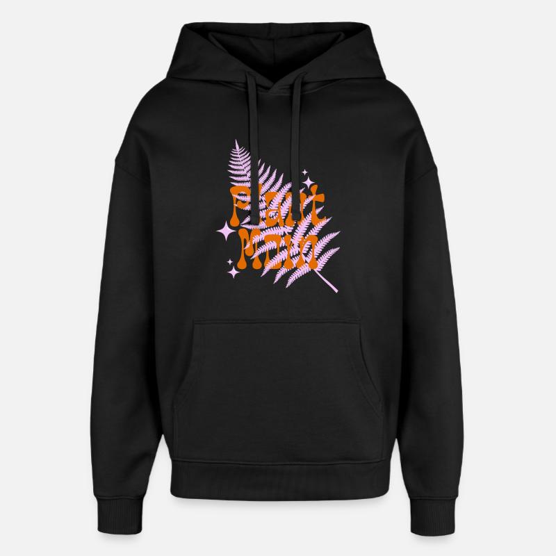 Plant Mama Motif imprimé élégant - Sweat à capuche unisexe Stanley/Stella Oversized - noir