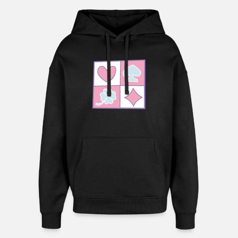 Damier par helfspawn - Sweat à capuche unisexe Stanley/Stella Oversized - noir