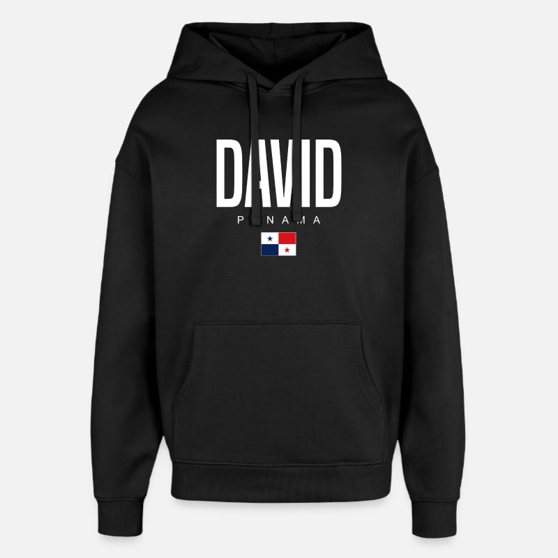 David Panama Panaméen - Sweat à capuche unisexe Stanley/Stella Oversized - noir