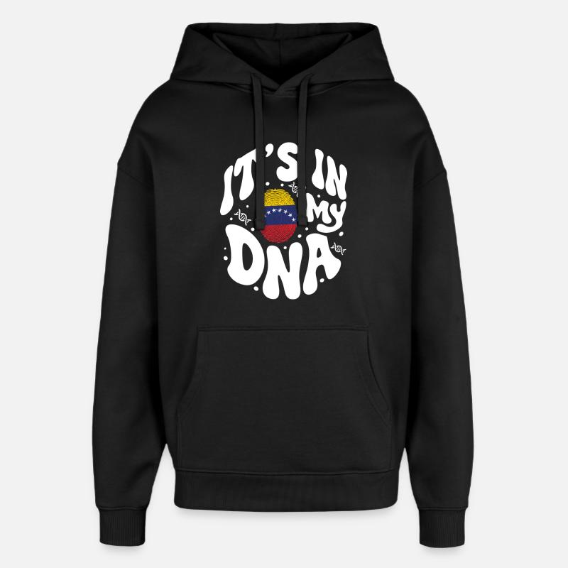 ADN vénézuélien Venezuela Drapeau hispanique - Sweat à capuche unisexe Stanley/Stella Oversized - noir