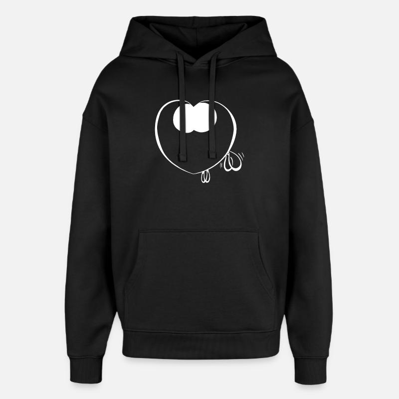 Filou kro meugnon - Sweat à capuche unisexe Stanley/Stella Oversized - noir