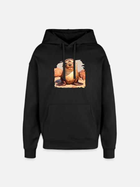 Seelöwen Seelöwe - Oversized Unisex Hoodie von Stanley/Stella - Schwarz