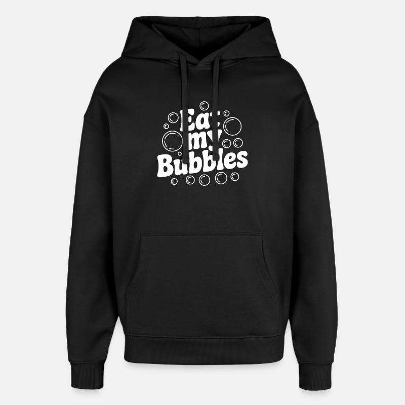 Mange mes bulles - Sweat à capuche unisexe Stanley/Stella Oversized - noir