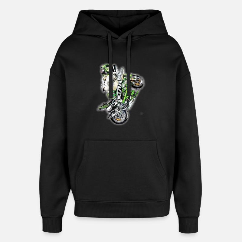 Stunt Biker - Sweat à capuche unisexe Stanley/Stella Oversized - noir