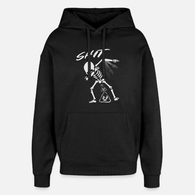 Squelette drôle - Sweat à capuche unisexe Stanley/Stella Oversized - noir