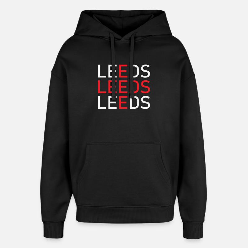 leeds - Sweat à capuche unisexe Stanley/Stella Oversized - noir