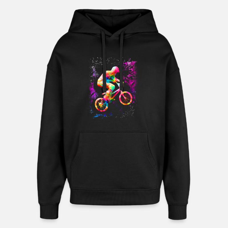 BMX - Coureur de BMX - BMX - Sweat à capuche unisexe Stanley/Stella Oversized - noir