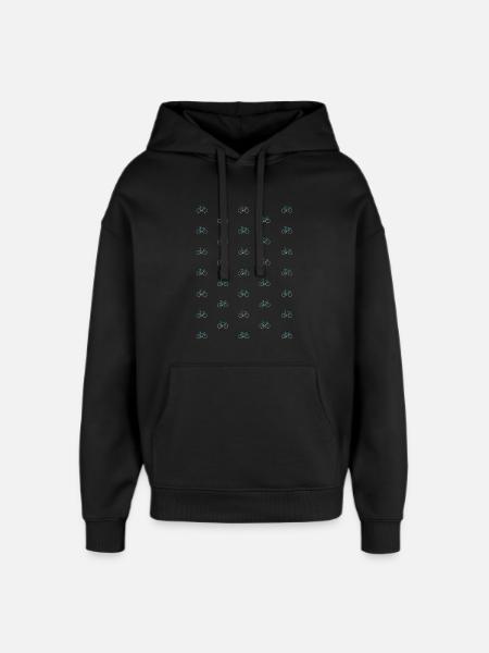 Many small road bikes - Oversized Unisex Hoodie by Stanley/Stella - black