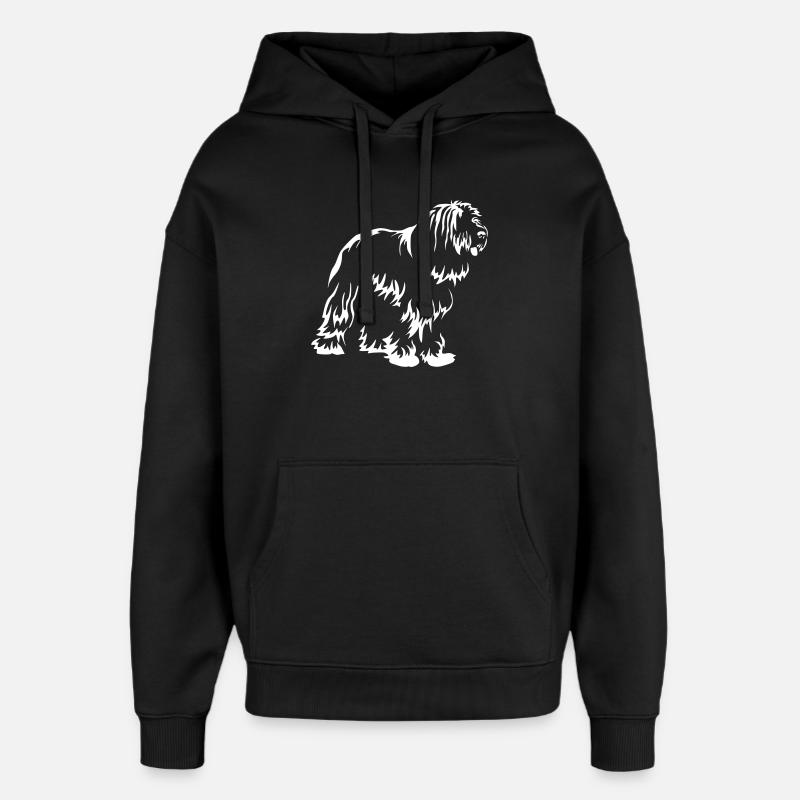 Bearded Collie "Black Edition" - Oversized Unisex Hoodie von Stanley/Stella - Schwarz