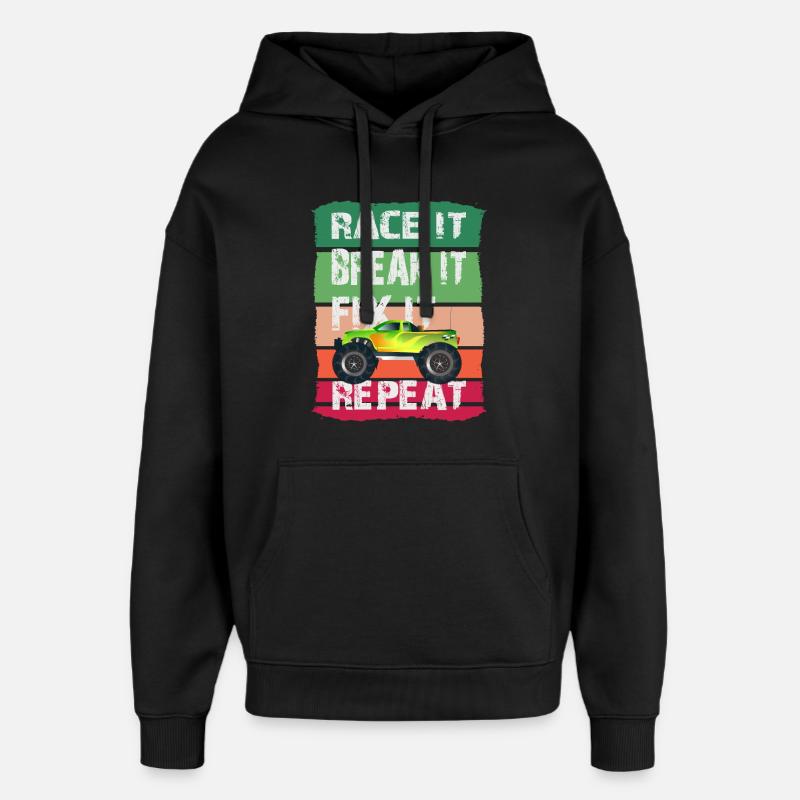 RC Modell Auto - Oversized Unisex Hoodie von Stanley/Stella - Schwarz