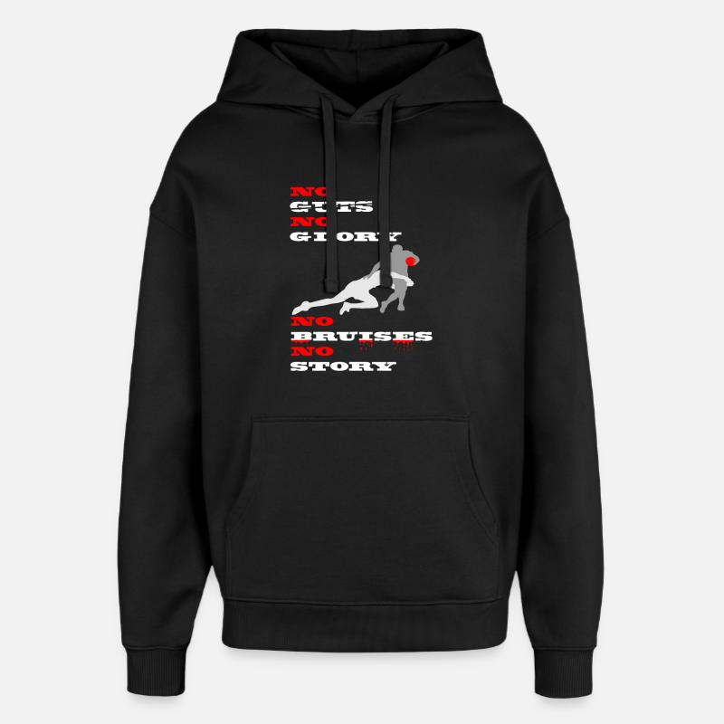 No guts no glory - Oversized Unisex Hoodie von Stanley/Stella - Schwarz