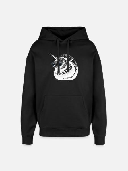 Coole EinhornSchnecke - Oversized Unisex Hoodie von Stanley/Stella - Schwarz