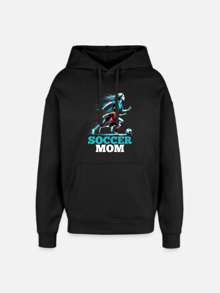 Soccer Mom Soccer Gift - Oversized Unisex Hoodie by Stanley/Stella - black